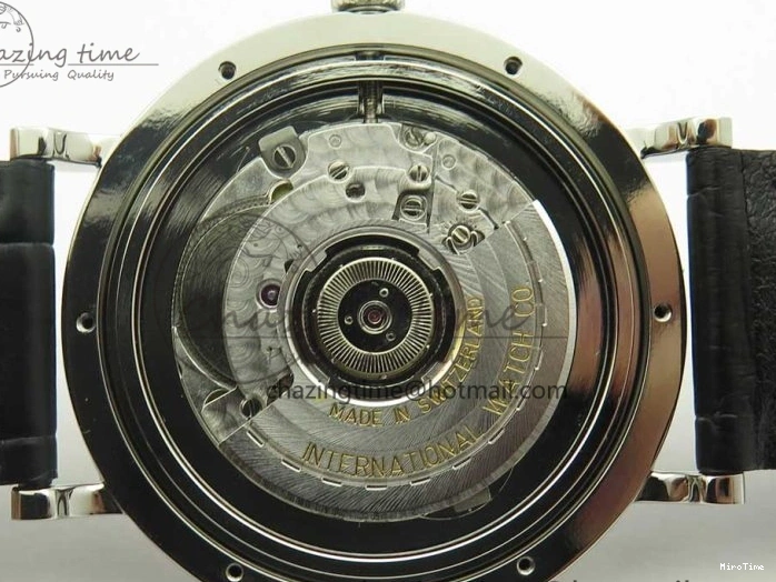 MIROTIME 0303 Supportive Portofino Automatic SS AF 1:1 Best Edition White Dial on Black Croco Leather Strap A 7184